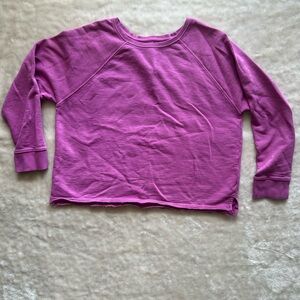 Pact Womens Purple Crewneck Pullover Sweatshirt